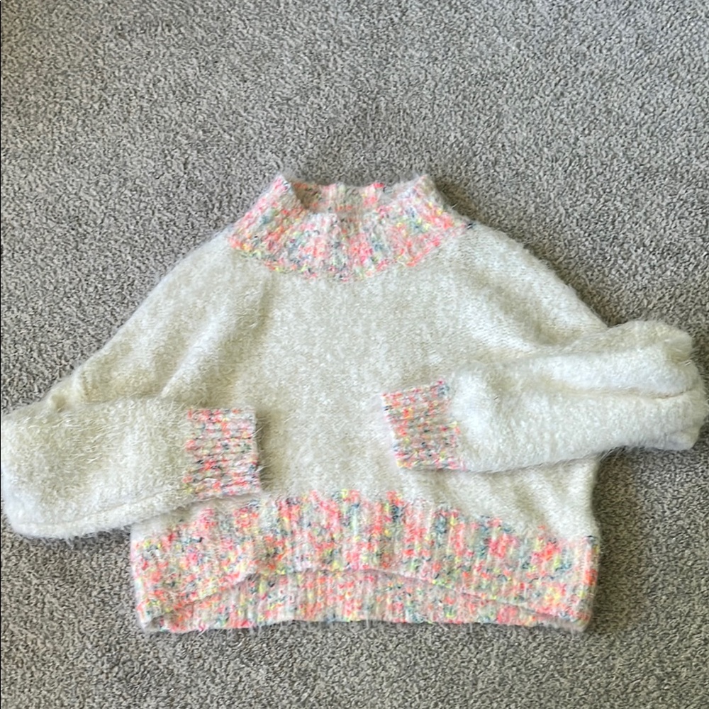 Free People Cozy Multicolor Knit Sweater
